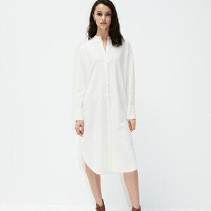 Sisley Cream Button-Up Shirt Dress Size Extra Small